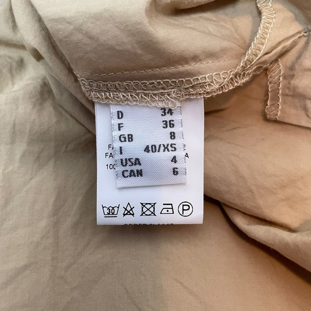 Ottod'Ame Designer Dress Long Poplin Cotton Beige Maxi Casual Chic US 4 - Picture 14 of 16
